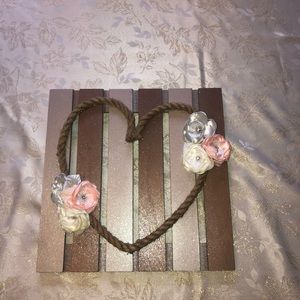 Home Decor Wooden Heart Sign Euc